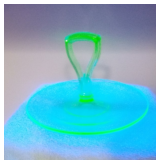 FENTON LEMON BUTTER SERVER Handled Plate, 6.5" x 4", 1917-early 1920