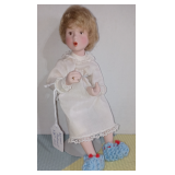 VINTAGE Norman Rockwell Porcelain Mary Moline 10" Doll "SALLY", 1980