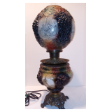 Antique Consolidated Hanging Grapes Kerosene Parlor Lamp Base-Electrified 