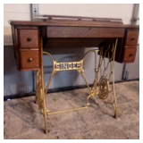 Repurposed Antique Singer Sewin Machine- Vanity Furniture