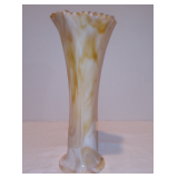 Antique Slag Glass Swung Vase by Bournique Company