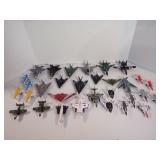 Lot of 31 Die Cast Military Toy Jet Aircraft-Various Sizes & Colors!