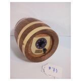 Vintage "The NEW SOMERSET BANK" Wooden Barrell Combination Lock Mini Bank