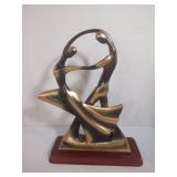 Dancing Couple 14 3/4" Bronze Finish Abstract Dance Sculpture