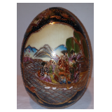 Vintage 4 1/2" Japanese Royal Satsuma Egg Geisha hand painted