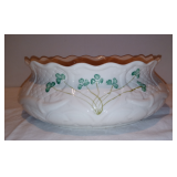 Irish Belleek Shamrock Dalriada Porcelain Fruit Bowl