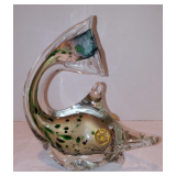 MURANO Murrines Sommerso Glass Fish Figurine | Sculpture