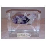 Amethyst Point Quartz Mounted in Transparent Block