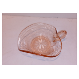 Vintage Pink Depression Glass Adorned with Pinwheel Design