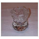 Antique American Brilliant Period Cut Toothpick Holder Diamond And Fan Cutting