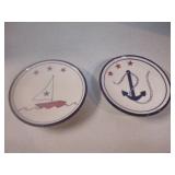 SET of 2 Nautical 4" Plates