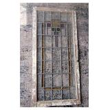 Vintage Stained Glass Window Panel, 49" x 23"