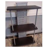 3 Tiered Modern Media Shelf, 28" x 18" x 10"