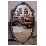 Vintage Ornate Oval Mirror 36" x 22"