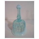 Fenton Blue Opalescent Glass Ringing Bell Home Decor, 5.75"L