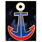 Vintage Pierre Lang Signed ANCHOR Brooch Pin