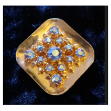 Austrian Crystal Faux Diamond Brooch Stunner