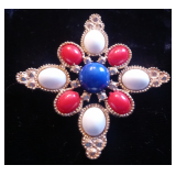 Vintage Sarah Coventry Patriotic Brooch