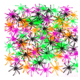 120 Pieces Halloween Realistic Plastic Spiders 4 Colors Small Spider Toys