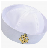  White Sailor Hat Yacht Captain Hats for Women Men Adult Sailor Costume Nautical Ma
