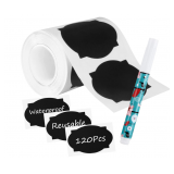 Chalkboard Labels, Waterproof Blackboard Reusable Sticker Label with 1 Erasable Chalk Liquid Markers