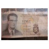 BELGIUM 20 Franks 1964 Franc Currency Banknote- Circulated