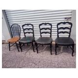 Set of 4 Chairs -Great repainting-repair project.