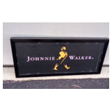 Johnnie Walker Advertising Decor in Metal Frame 12" x 25"