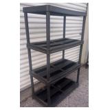 4 Tier Heavy Duty Plastic Shelving, 57" x 35" x 17"