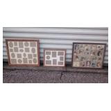Lot of 3 Photo Collage Frames, Various Sizes