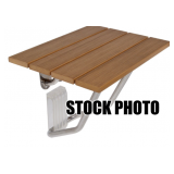 Best Choice Products Wall Mounted Folding Wood Shower Seat Bench for Adults, Elderly, Bathtub, Bath 