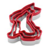 the Easter’s Day Cookie Cutters with Red Color – 3pcs Rabbit Biscuit Cutters