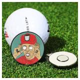 JIAOWEI Bushwood Enamel Golf Ball Marker with Magnetic Hat Clip