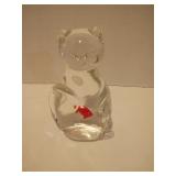 Vintage Murano Glass Cat Sculpture ~ Goldfish in Belly 6.5"