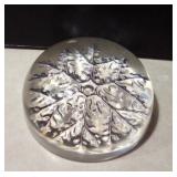 Vintage Avon Snowflake 3.5" Paperweight 24% Lead Crystal Made in France Glass