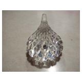 Vintage Lead Crystal Paperweight Shaped like a Hersheys Kiss