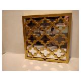 Vintage MC Style Plastic Frame Decorative Mirror, 10" x 10"