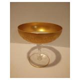 Vintage Tiffin Minton Gold Etched Sherbet Glass