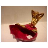 Vintage Ceramic Nude Woman on a Shell Container/Dish