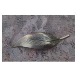 Vintage Gold Toned Leaf Brooch Pin