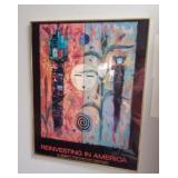 "Reinvesting in America" Framed Artwork, 24" x 29.5"