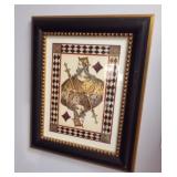 Jack of Diamonds Playing Card Framed Art Decor, 26" x 28"