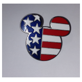 Disney Mickey Mouse Icon USA America Flag Fourth of July Pin