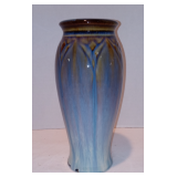 Vintage Blue Glazed Ceramic Art Pottery Vase
