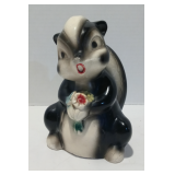 Vintage Disney Inspired SKUNK chalkware bank-"Flower" VG 1940