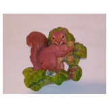 Vintage Bossons Chalkware Squirrel Wall Plaque - 1960s
