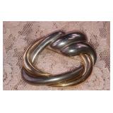 Vintage Two Tone Gold Silver Brooch Pin