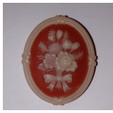Vintage Avon Flower Cameo Brooch