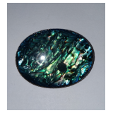 Vintage Gold Tone Brooch with Abalone Shell