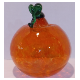 Vintage Large Blown Art Glass Pumpkin